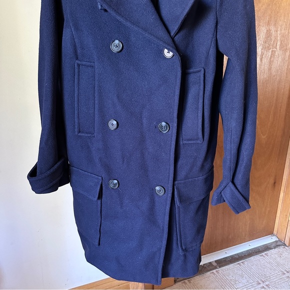 Aritzia Community Navy Wool Coat - Picture 4 of 7